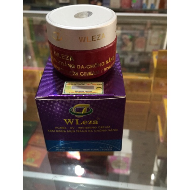 Kem Wleza Ngừa Mụn Trắng Da Chống Nắng