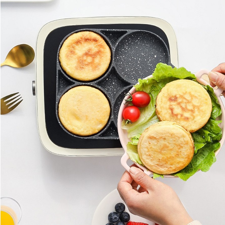 Chảo chống dính chia 4 ô , chảo chia ô , chảo chiên chia ô , chảo rán chia ngăn