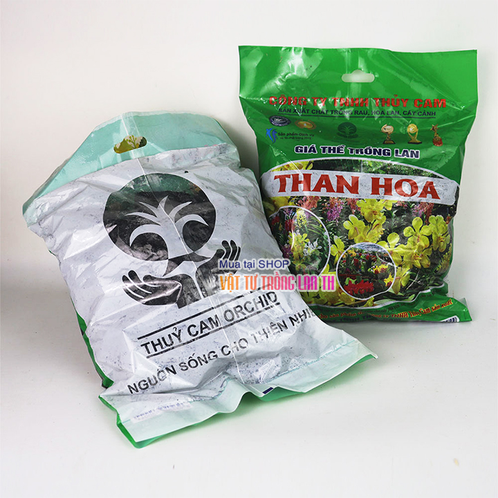 Than củi than hoa trồng lan đã xử lý - gói 1kg