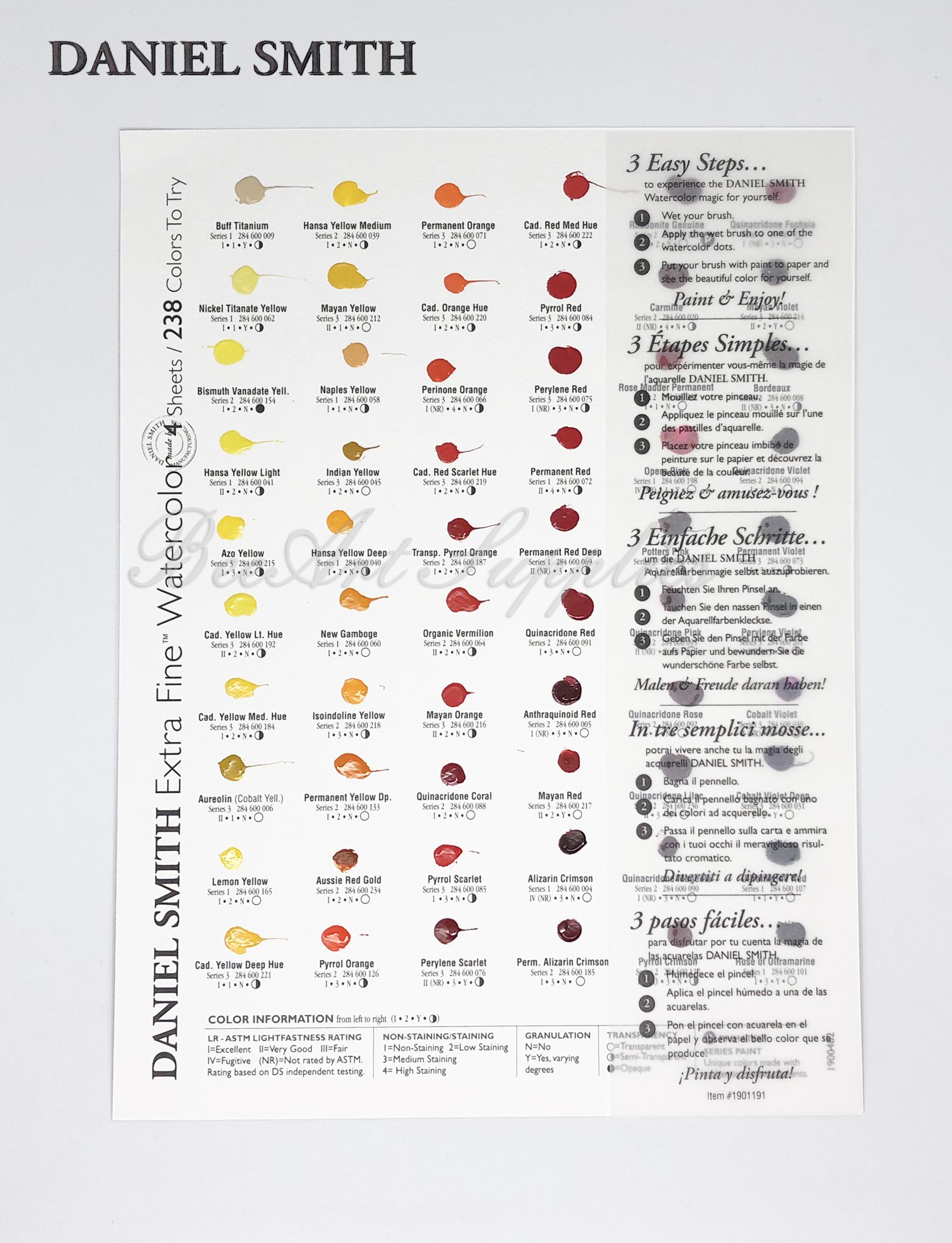 [ Màu nước DANIEL SMITH ] Dot Card 238 / 66 màu