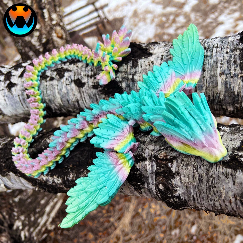 Rồng in 3d có khớp nối di chuyển thay đổi hình dạng siêu ngầu