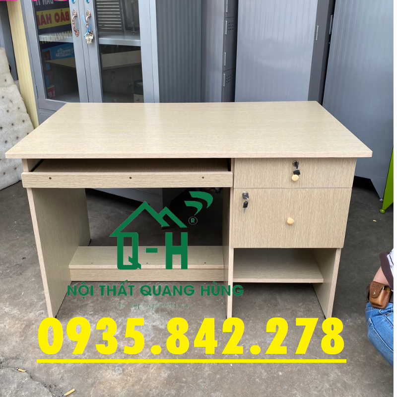 Bàn làm việc có hộc kéo đẻ máy tính