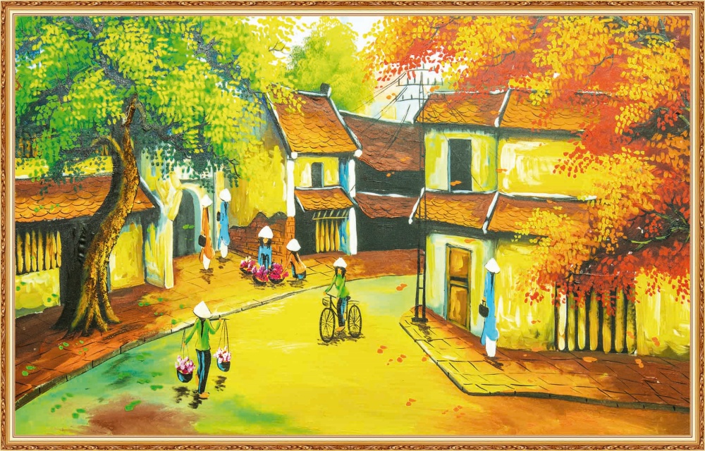 Tranh dán tường 3d đồng quê