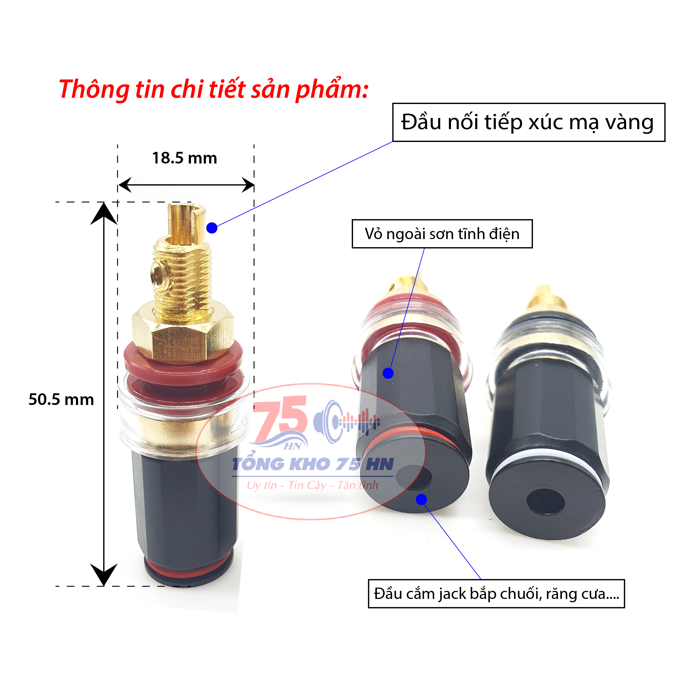 02 cái Cọc loa lớn (hàng Đài Loan) sơn tĩnh điện cao cấp