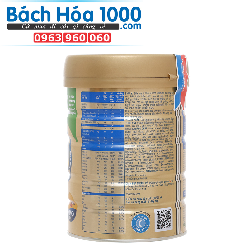 Sữa bột Abbot similac 1,2,3,4 lon 900g