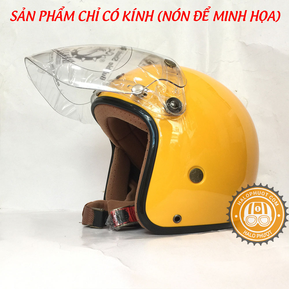 Kính Flat Eagle Bulldog Chính Hãng (gắn nón 3/4)