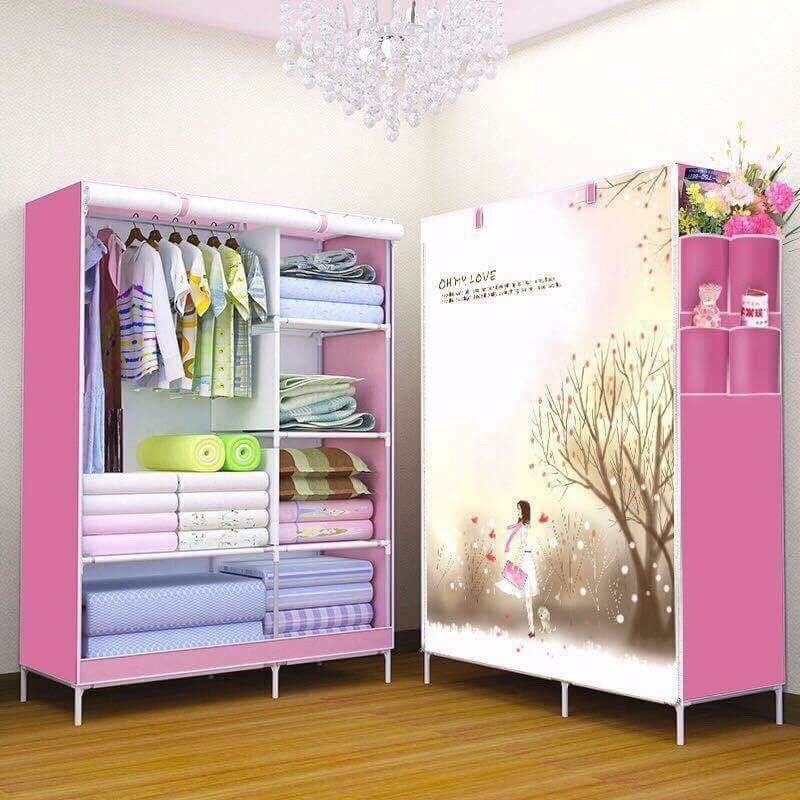 Tủ vải đựng quần áo họa tiết 3D