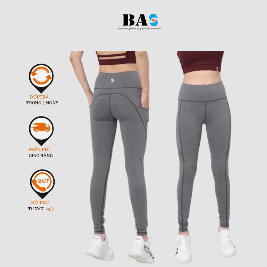 Quần Yoga Nữ BAS quần legging nâng mông cạp cao QL210424-1