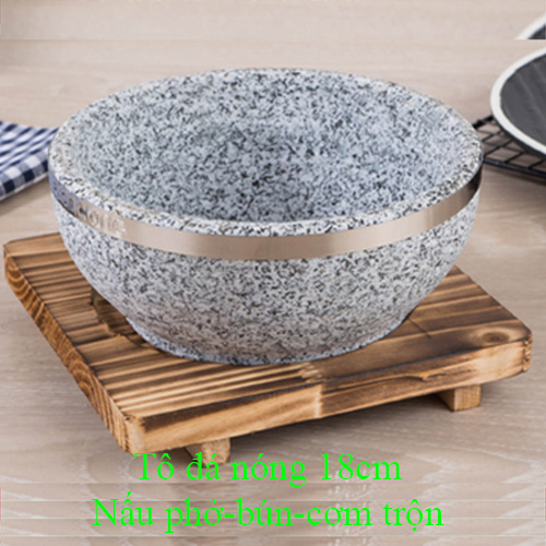 Nồi đá 18cm làm cơm trộn Hàn Quốc-nấu phở đá nóng