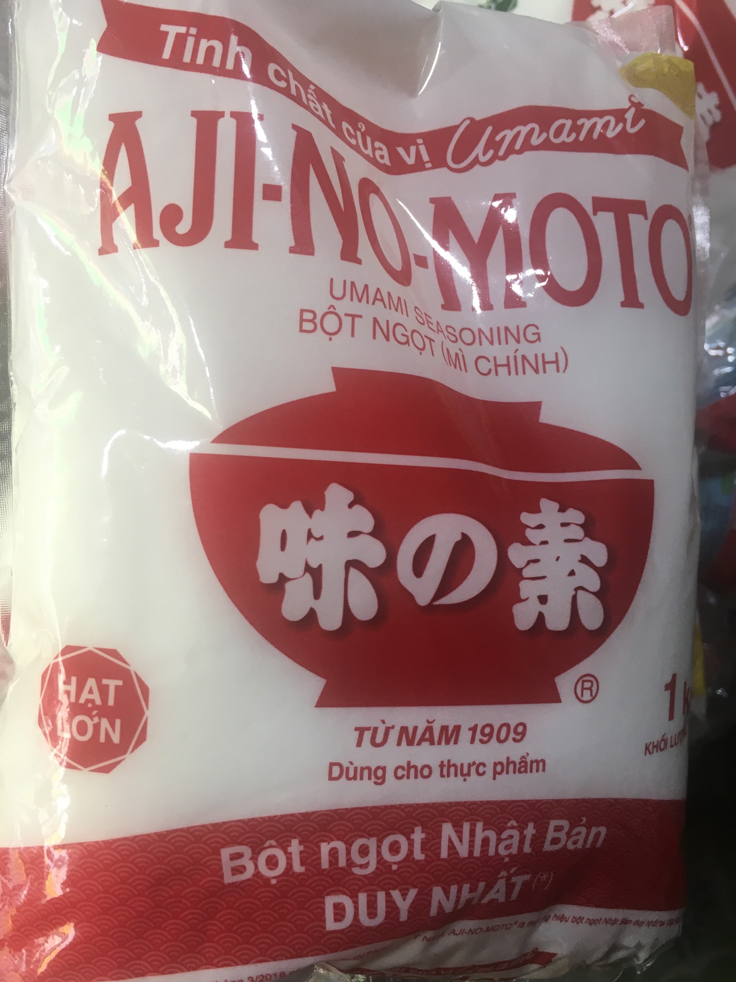 Bột ngọt Ajinomoto 1kg Hạt Lớn