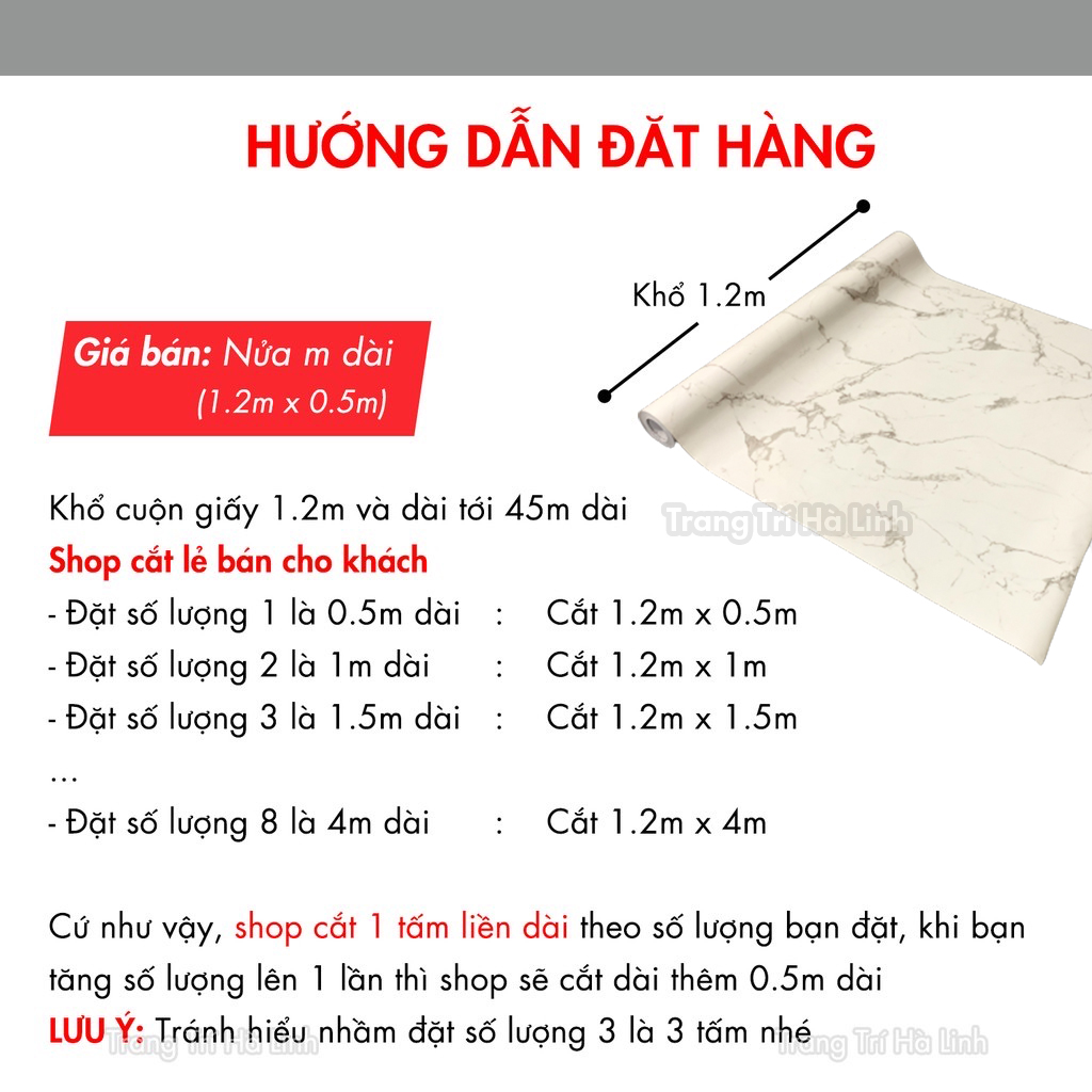 Giấy dán tường vân đá sang trọng dán nhà tắm, decal dán tường giả đá nhiều mẫu chống nước, dầu mỡ 1.2mx0.5m