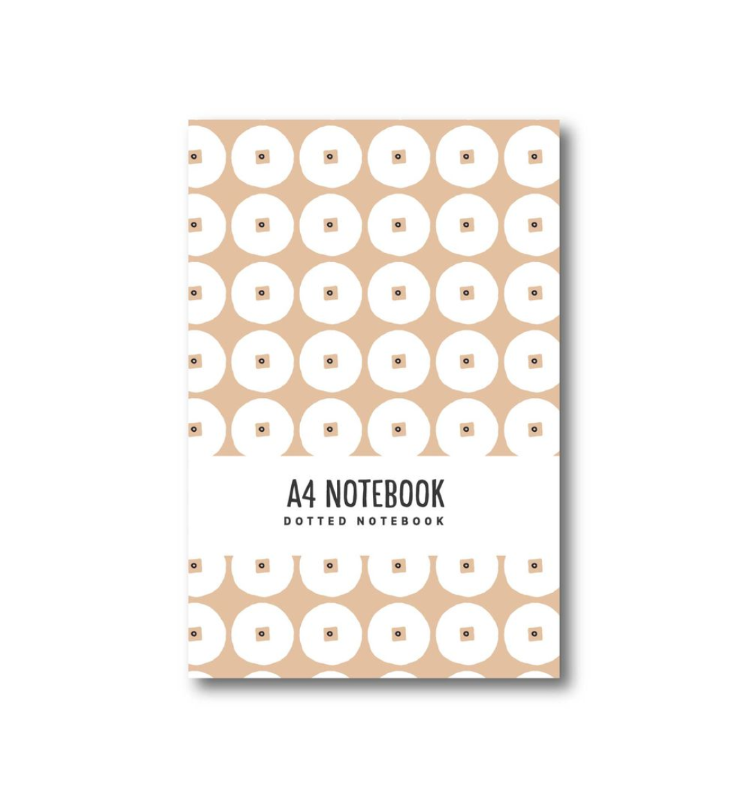 Sổ tay A4 Crabit - Dotted Notebook - Đồng xu nâu