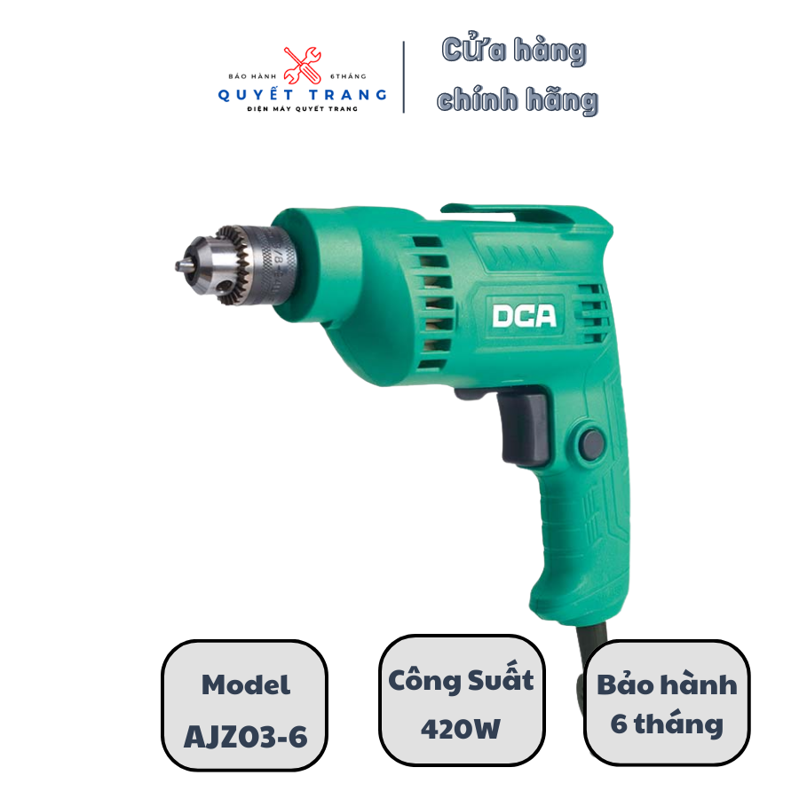 Máy khoan điện dca 03-6 công suất 420w 2 chức năng khoan sắt khoan gỗ hàng chính hãng dca