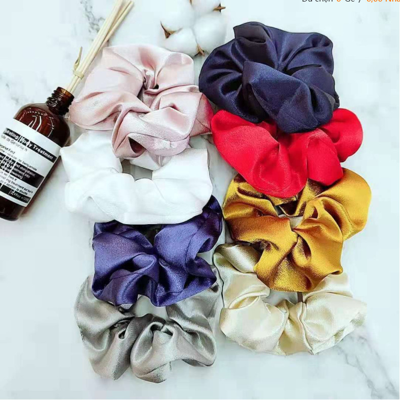 [HCM]Dây buộc tóc - vòng cột tóc nữ Satin Hàn Quốc nhiều màu lựa chọn - KT25