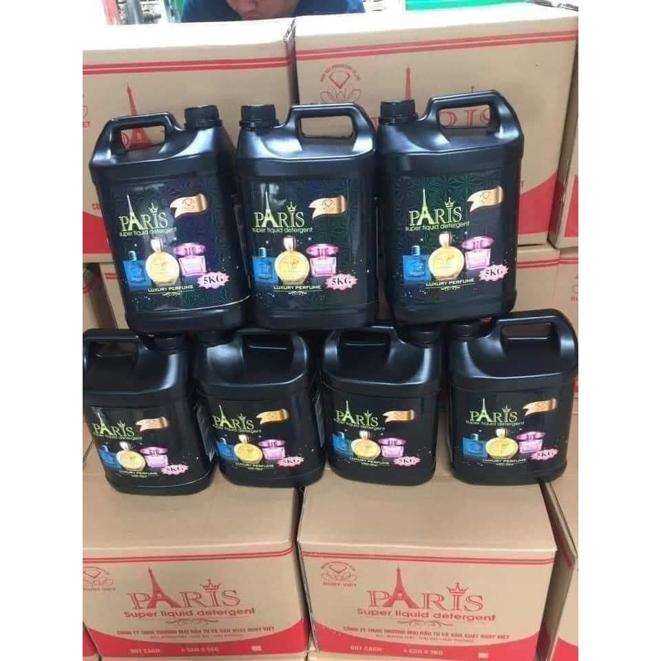 Thùng 4 Can Nước Giặt Paris 5 Lít.