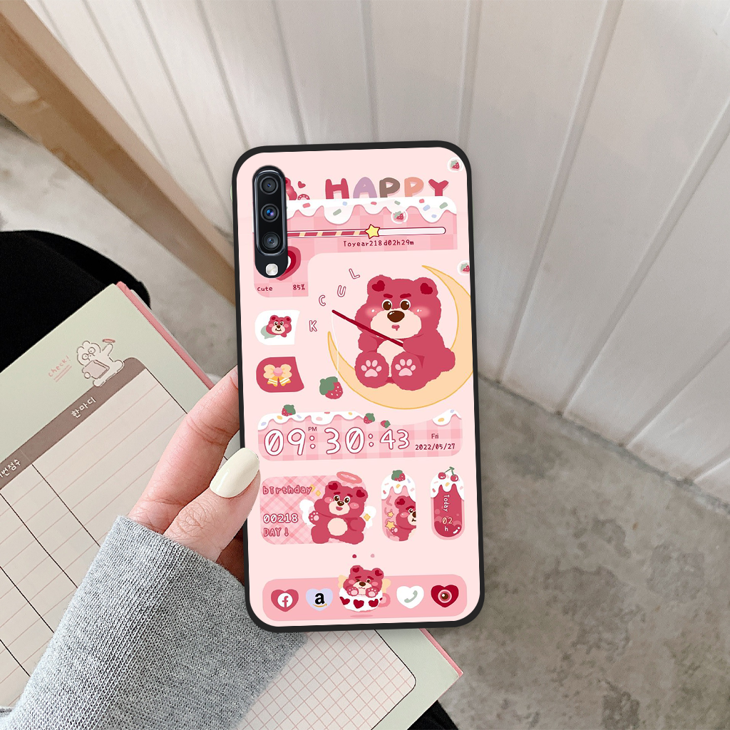 Ốp lưng samsung galaxy a50 / a30s / a70 / a50s gấu dâu lotsoo lông xù