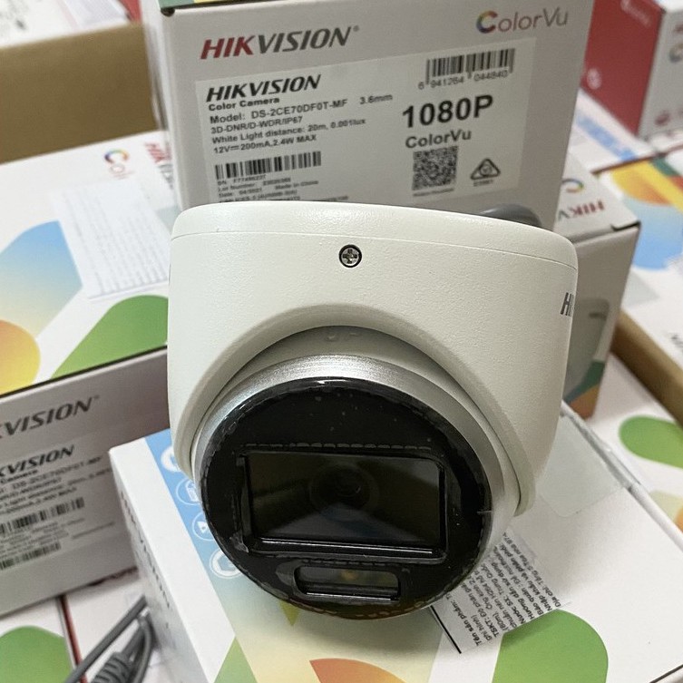 Camera HDTVI ColorVu 2MP bán cầu HIKVISION DS-2CE70DF0T-MF