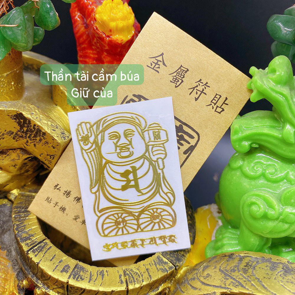 BÁN CHẠY - Sét 4 Miếng Dán Mặt Lưng Điện Thoại CHIÊU TÀI HÚT LỘC Phù Hợp Cho Các Dòng Điện Thoại Đẹp Lung Linh