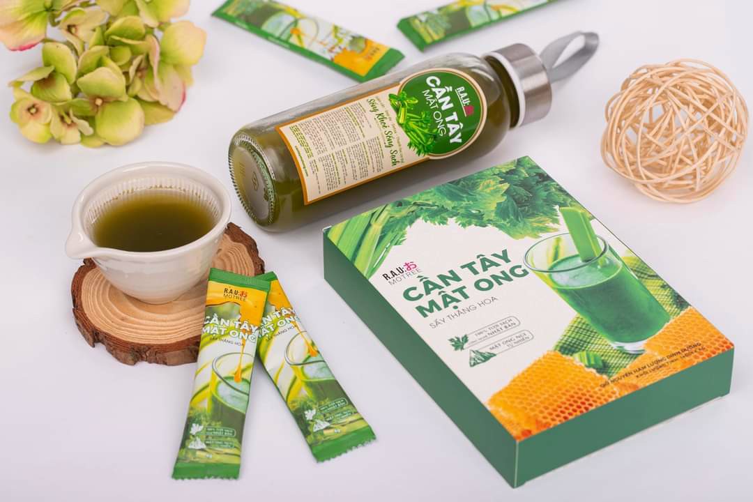 Combo 3 hộp cần tây mật ong ( tặng 1 bình thủy tinh)