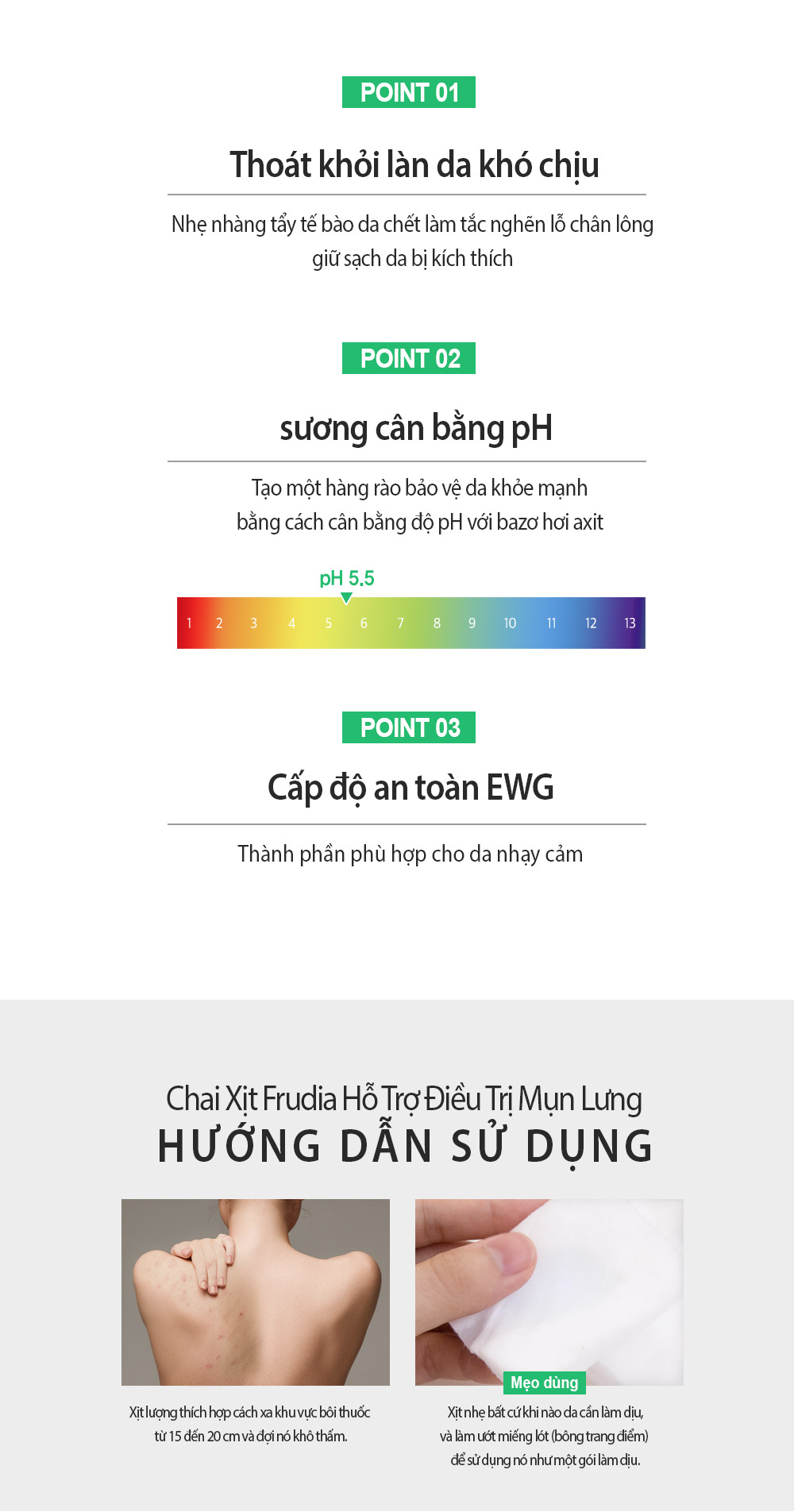 [Tặng 132K]Xịt Mụn Lưng Frudia Whats Wrong? Help AC Clear Body Mist 150ml