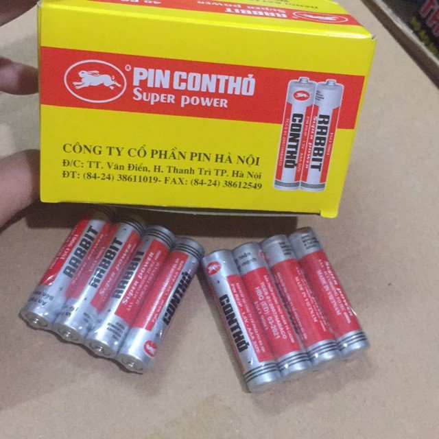 Pin con thỏ 1 vỉ 4 viên 1,5V (rabbit AA/AAA)