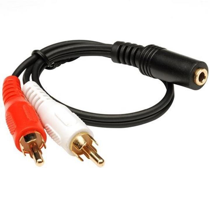 Cáp Chuyển Đổi Jack 3.5mm Cái Sang 2 Đầu Hoa Sen (AV Đực)