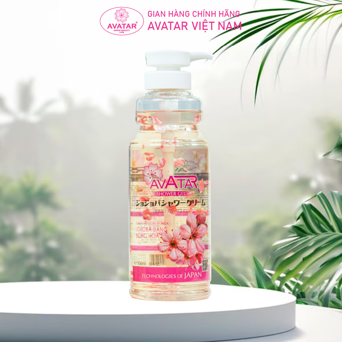 Sữa Tắm JoJoBa Cánh Hoa Đào Avatar Hương Nước Hoa Nhật Bản, Trăng Da, Hương Thơm Ngọt Ngào