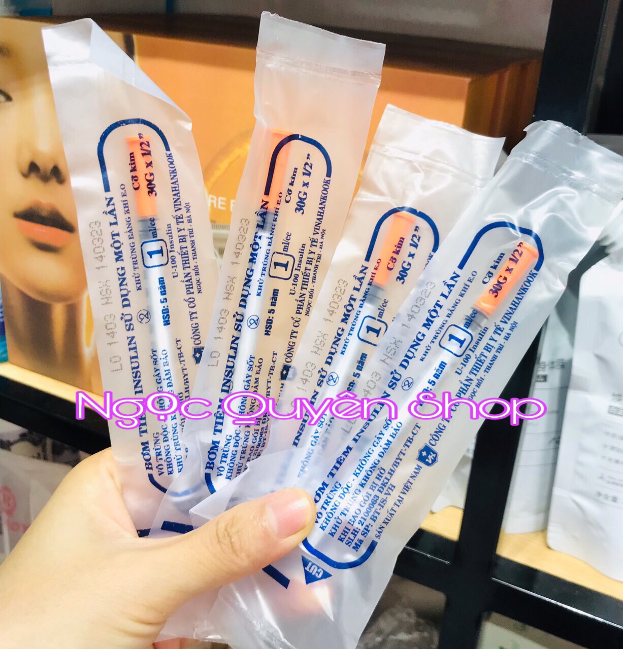 Bơm tiêm tiểu đường 1ml Vinahankook Việt Nam (Hộp 100 cây)