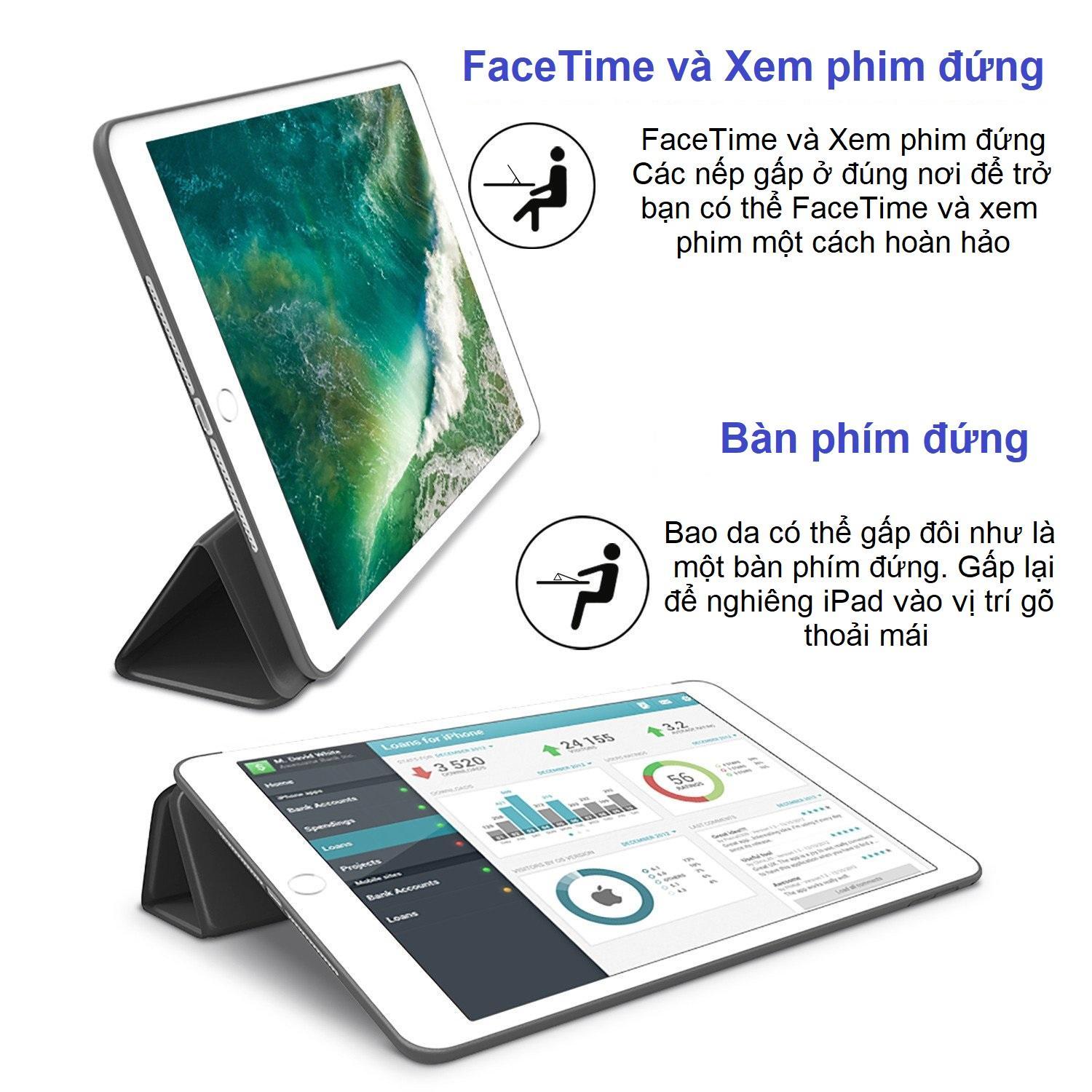 Bao da ốp lưng doanh nhân cao cấp dành cho iPad Mini 5