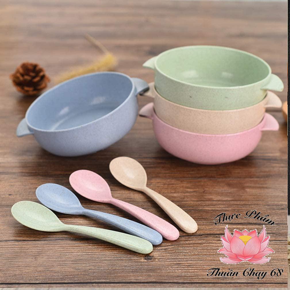 Bộ Bát Ăn Dặm Cho Bé, Bộ Bát Thìa Ăn Lúa Mạch - Thuần Chay