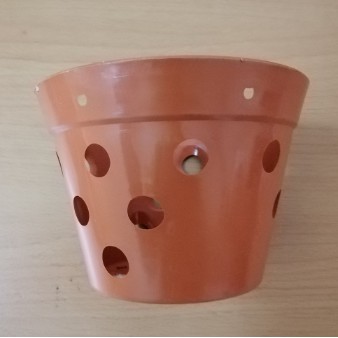 5 Chậu Nhựa Trồng Lan Giả Gốm Đất Nung(145X100Mm)