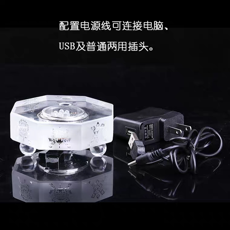 ĐẾ ĐÈN LED PHA LÊ ĐỔI MÀU LÀM SÁNG TƯỢNG PHẬT, TRANG TRÍ PHONG THỦY