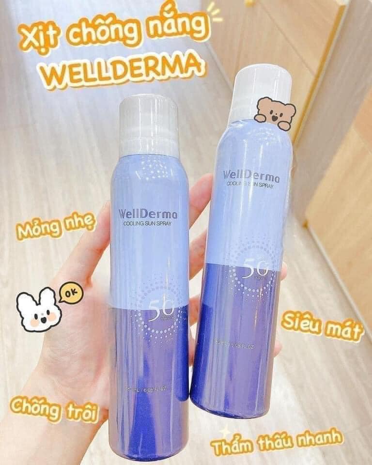Chống nắng toàn thân dạng xịt wellderma g plus sun spray spf50+ 180ml