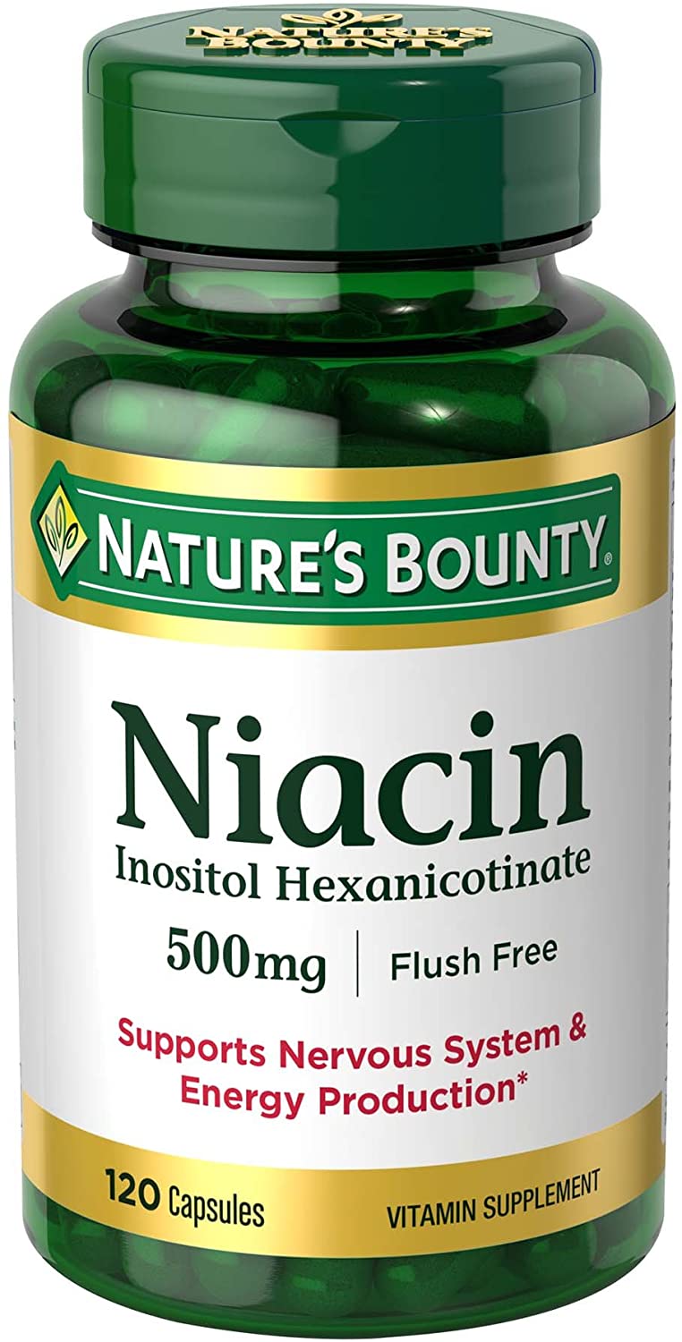 [HCM]Natures Bounty Niacin Flush Free 500 mg 120v