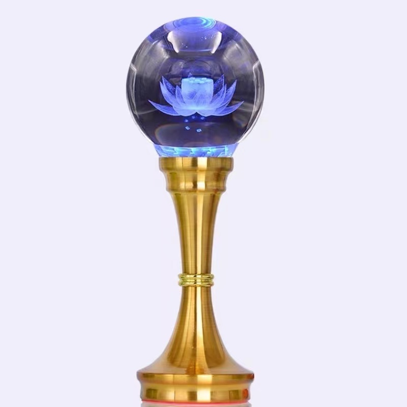 CẶP 2 CHIẾC ĐÈN LED HOA SEN PHA LÊ THỜ CÚNG TRANG TRÍ