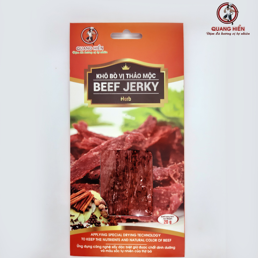 Beef jerky khô bò thảo mộc 20g