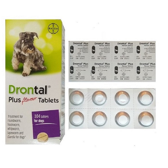 Viên tẩy giun cho chó BAYER Drontal Plus Flavour