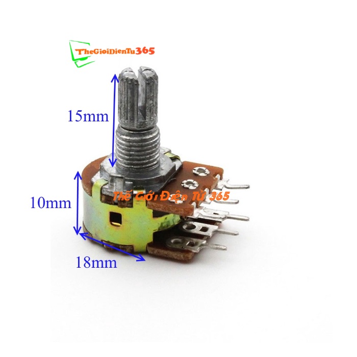 5 Chiết Áp Bi Đôi 10K Ohm Kép B10K