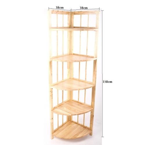 kệ góc 5 tầng bằng gỗ