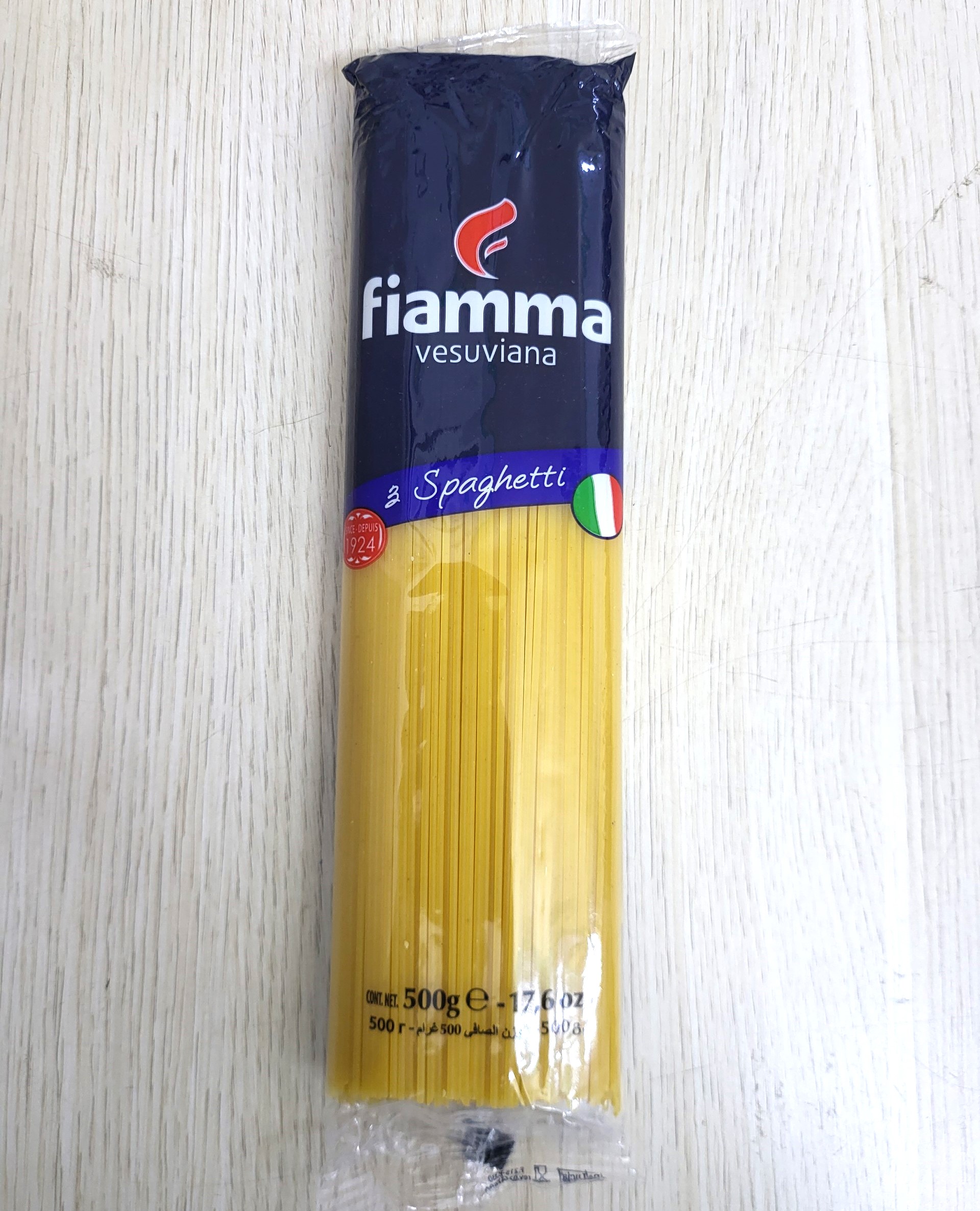 FIAMMA gói 500g số 3 MỲ Ý SỢI TRÒN No 3 Spaghetti Pasta HALAL