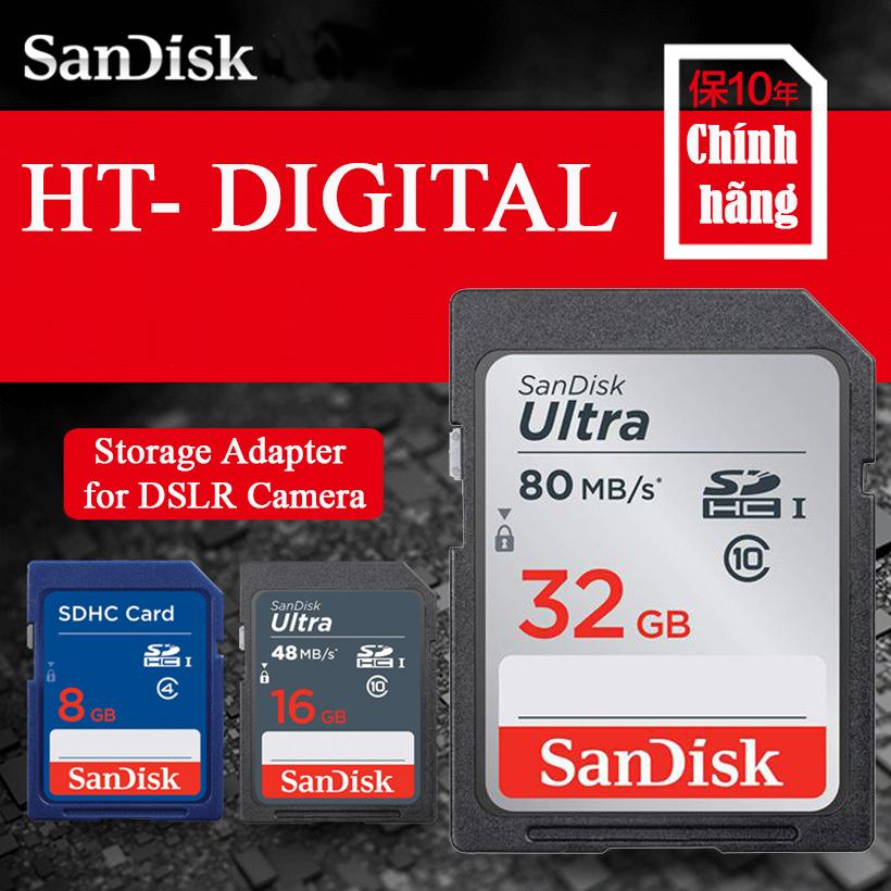 Thẻ Nhớ Máy Ảnh Sdxc Sandisk Ultra 32Gb 80Mb/S Cho Canon Nikon Fujifilm  Sony Samsung | Lazada.Vn