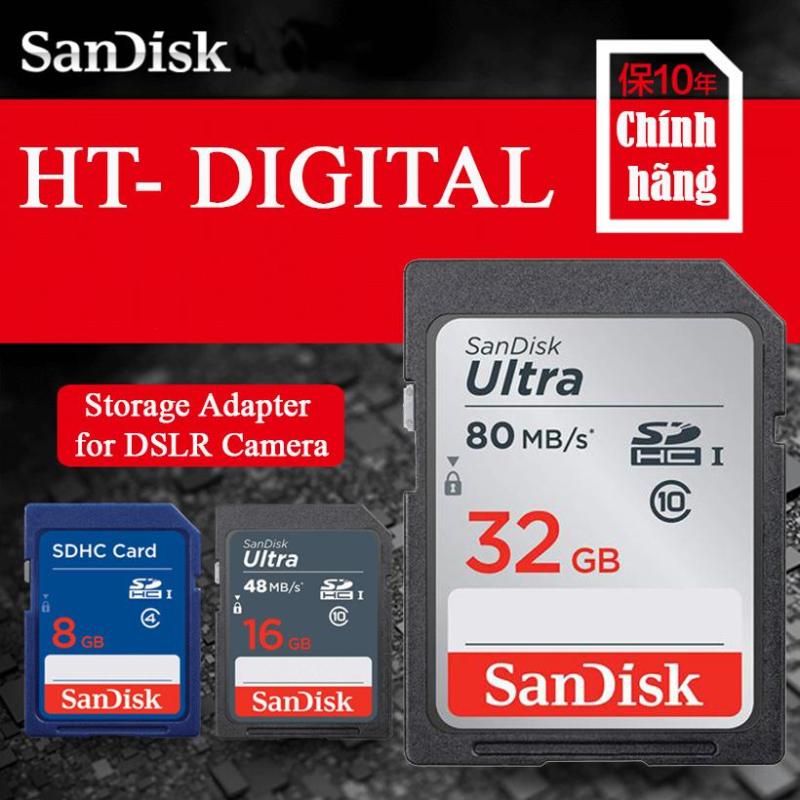 Thẻ nhớ máy ảnh SDXC Sandisk Ultra 32GB 80MB/s cho Canon Nikon Fujifilm Sony Samsung