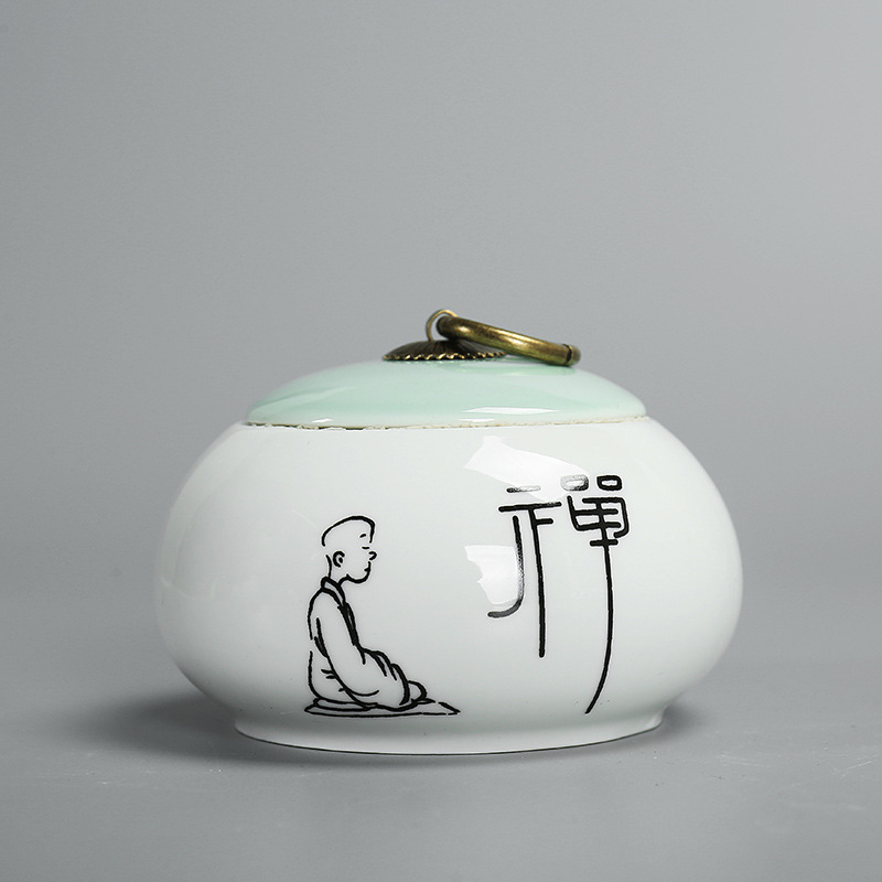 Hũ Đựng Trà Bằng Sứ Có Nắp Mút Rất Kín Hơi