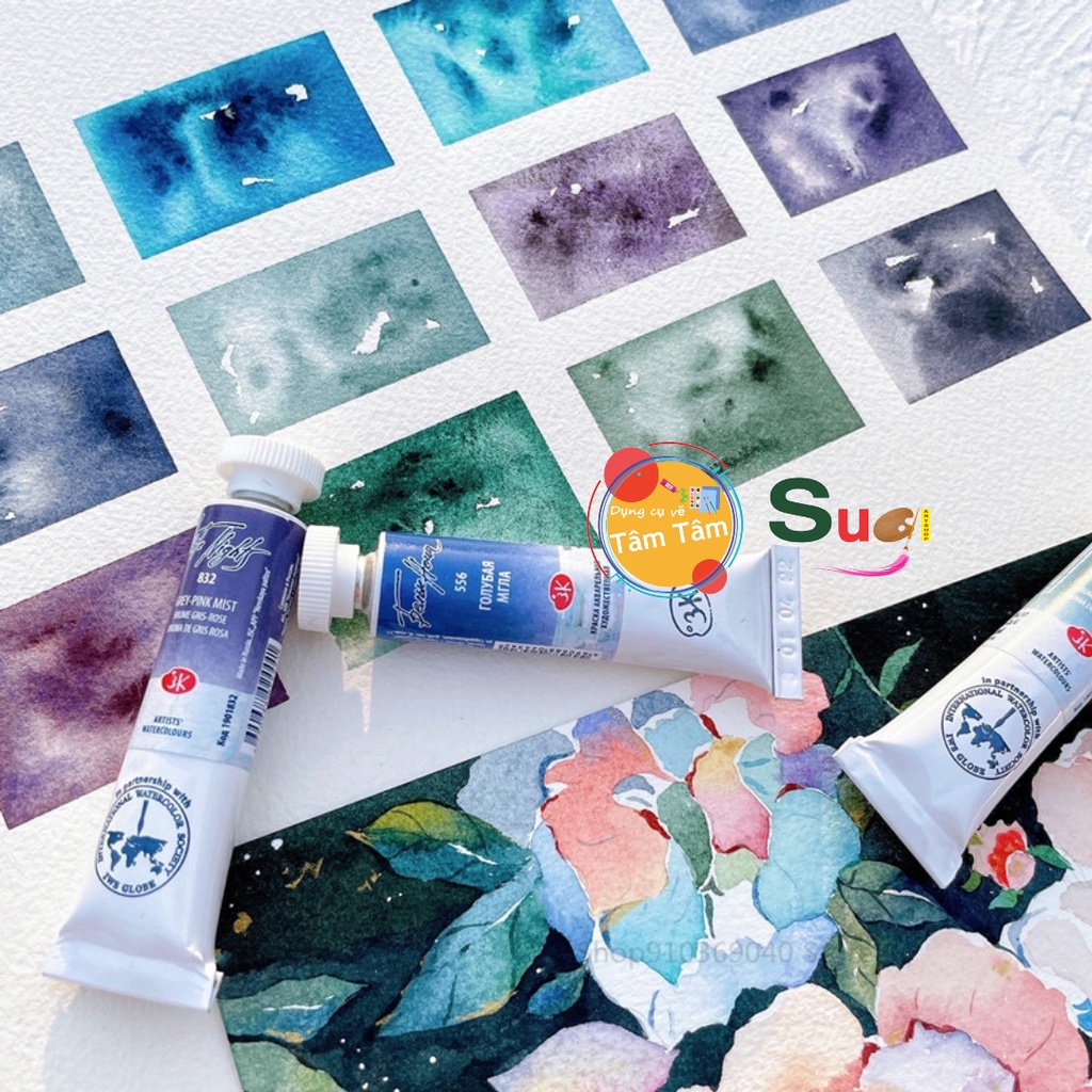 Màu Nước Tuýp lẻ  WHITE NIGHTS hạng họa sĩ - tuýp 10ml - Whitenights Watercolor