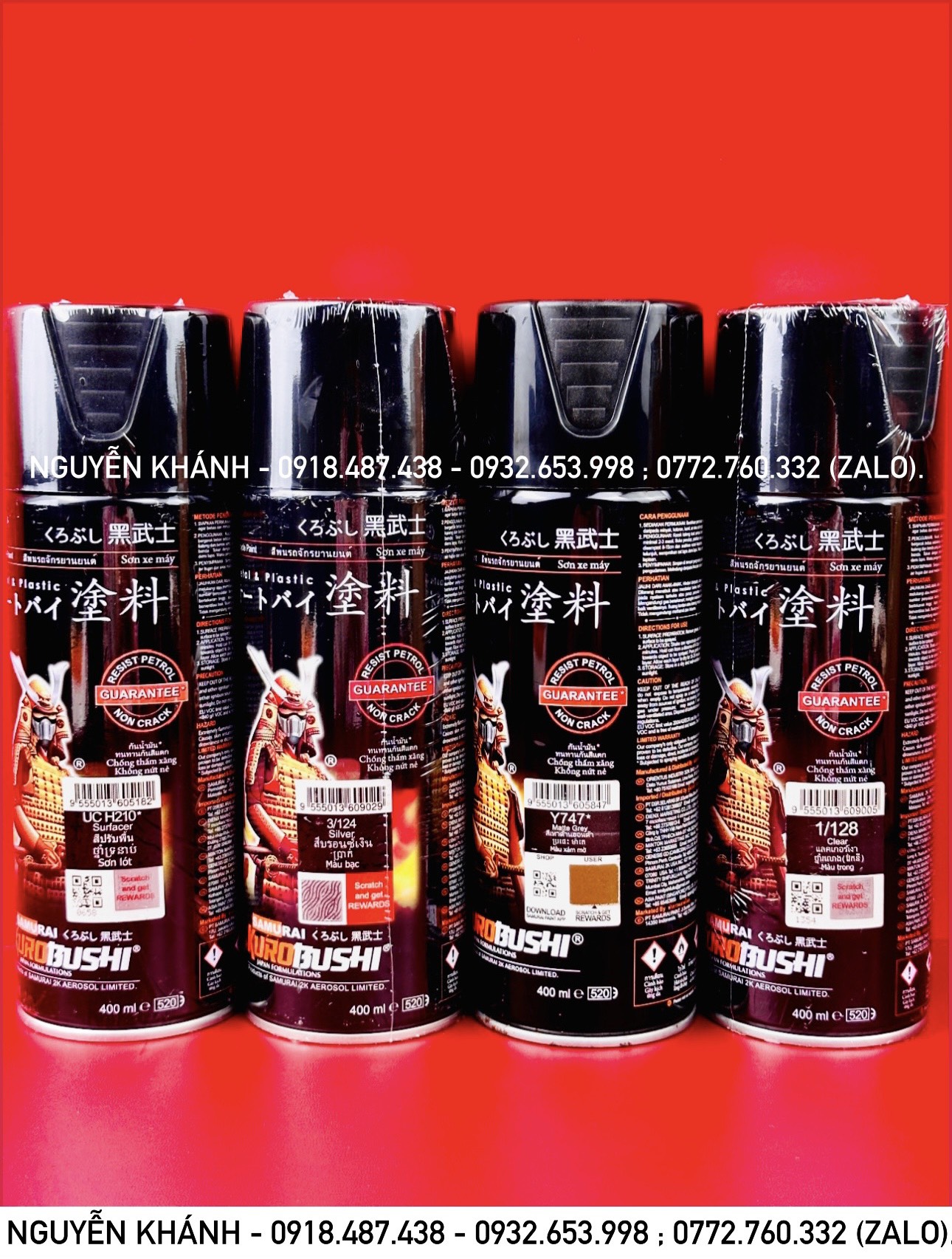 Y747-xịt samurai màu xám mờ