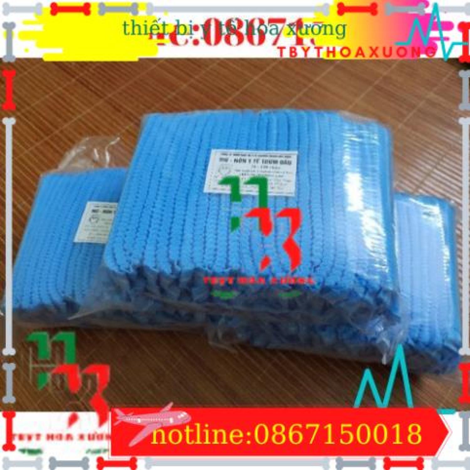 Mũ giấy y tế trùm tóc dùng 1 lần bịch 100 chiếc