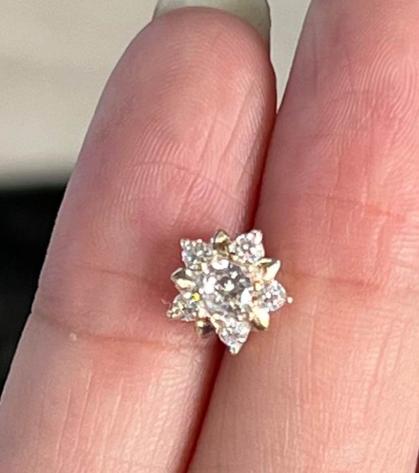 Bông tai Bạc 925 đính đá CZ Yuumigems