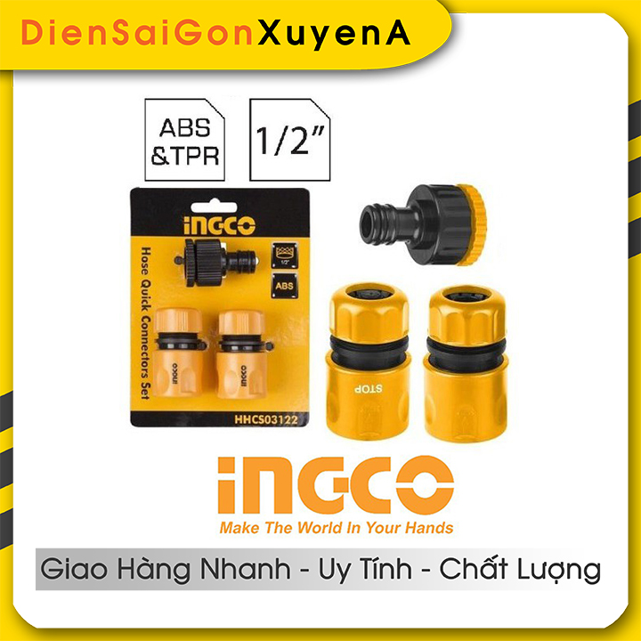 Bộ 3 Khớp Nối ống nước vòi xịt rửa INGCO HHCS03122 TOTAL THWS030301