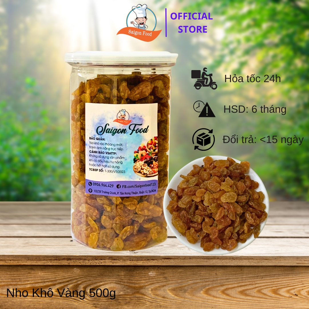 [HCM]0.5KG NHO KHÔ VÀNG ẤN ĐỘ LOẠI 1 (không đường)