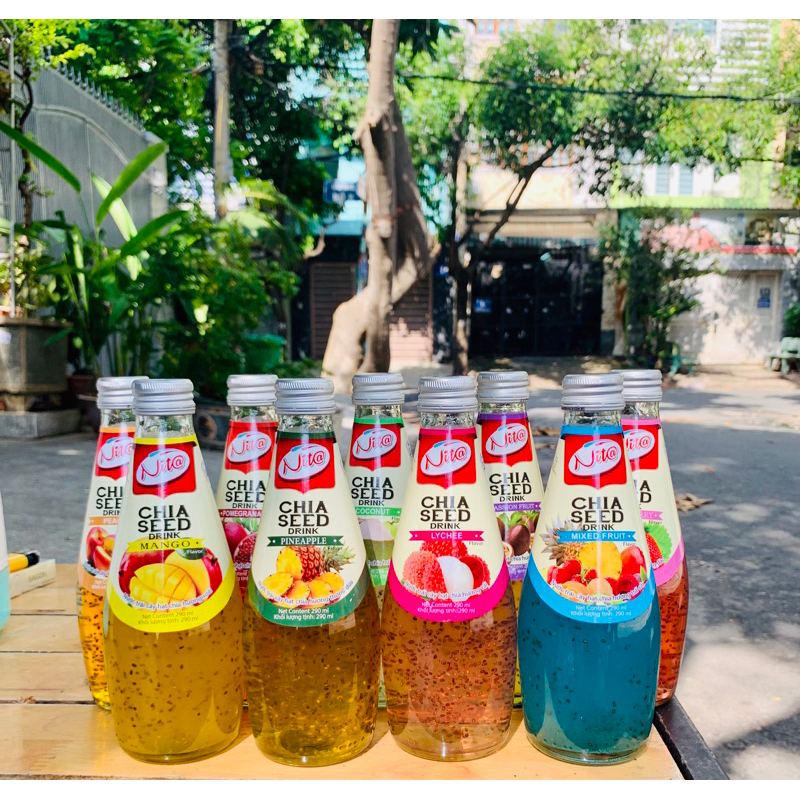 Nước ép trái cây hạt chia seed drink nita thái lan 290ml - ăn vặt 492